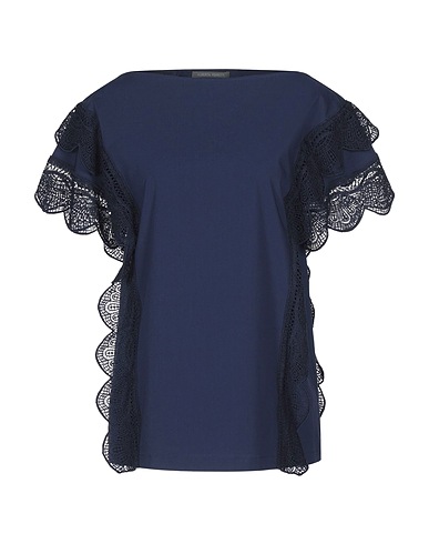 ALBERTA FERRETTI Top Midnight blue 97% Cotton, 3% Elastane, Polyester
