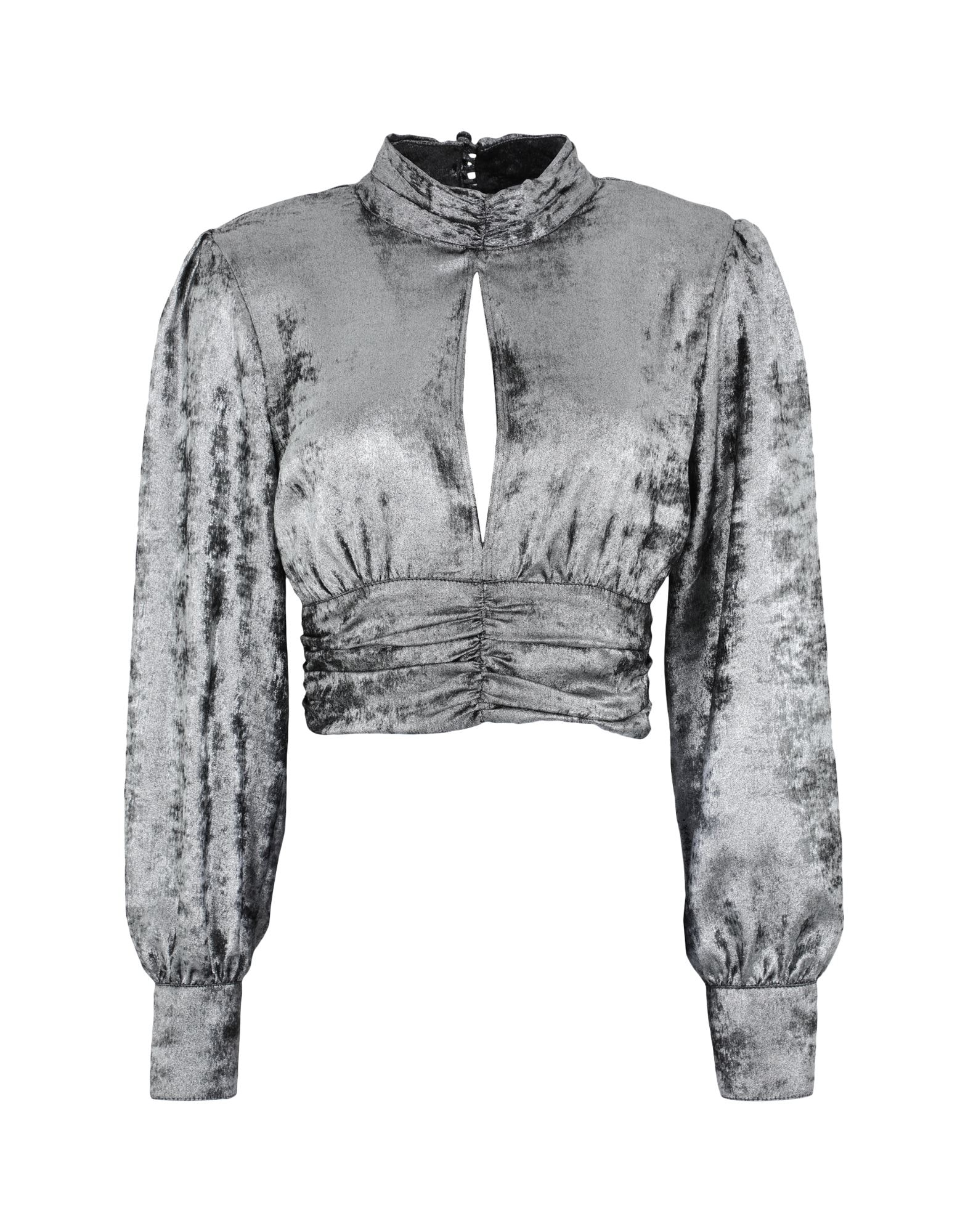 silver high neck top