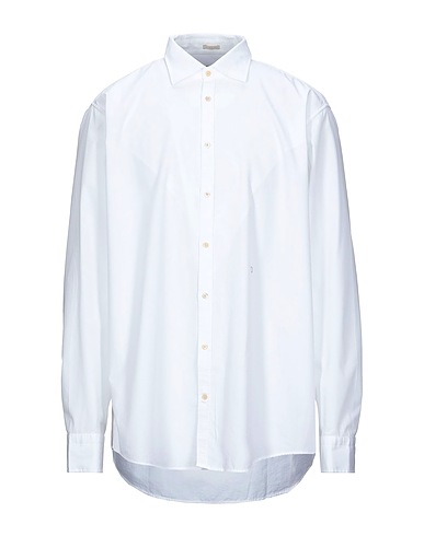MASSIMO ALBA Solid colour shirt White 100% Cotton