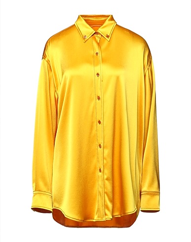 SIES MARJAN Solid color shirts & blouses Yellow 76% Triacetate, 24% Polyester