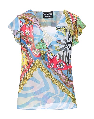 BOUTIQUE MOSCHINO Top Sky blue 100% Polyester