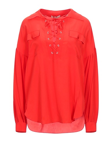 TWINSET Top Red 66% Viscose, 34% Silk, Mother-of-pearl