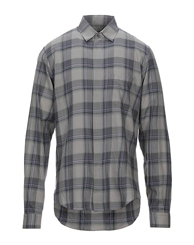 ROCHAS Camicia a quadri Grigio 100% Cotone