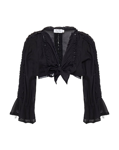 CHARO RUIZ IBIZA Top Nero 90% Cotone, 10% Poliacrilico