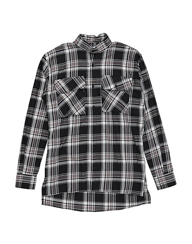BRIAN RUSH Patterned shirt Black 100% Cotton