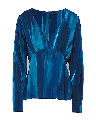 8 by YOOX Top FLUID V-NECK VOLUME SLEEVE BLOUSE
 Deep teal 100% Viscose