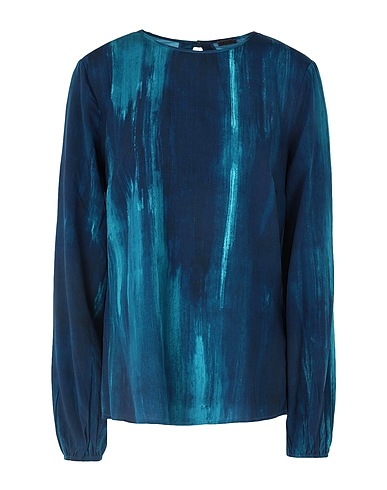8 by YOOX Top FLUID VOLUME L/SLEEVE BLOUSE W/BACK DETAIL
 Deep teal 100% Viscose