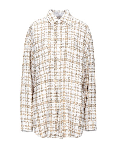 FAITH CONNEXION Camicia a quadri Bianco 35% Cotone, 31% Poliestere, 19% Poliammide, 11% Fibre sintetiche, 4% Poliestere metallizzato