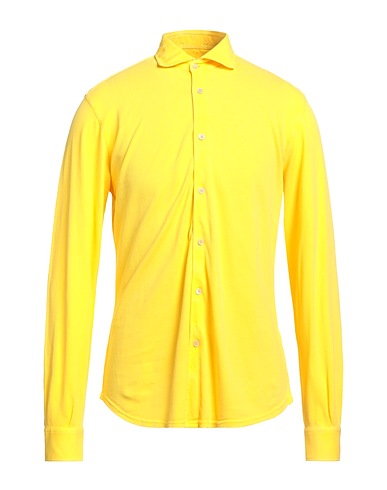 FEDELI Solid colour shirt Apricot 100% Cotton