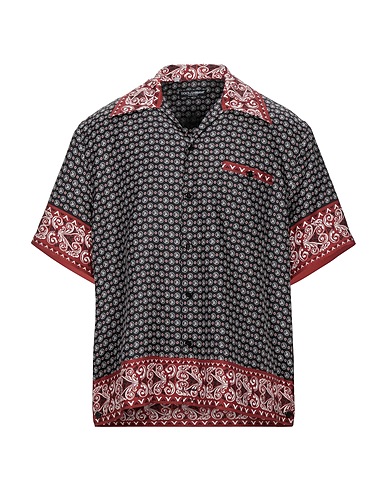 DOLCE&GABBANA Patterned shirt Black 100% Silk
