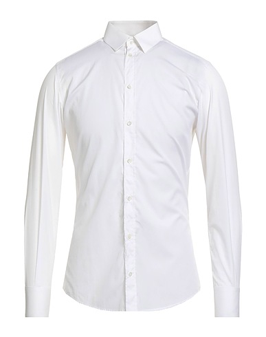 DOLCE&GABBANA Solid colour shirt White 100% Cotton
