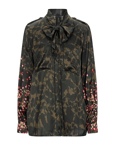 MOTHER OF PEARL Patterned shirts & blouses Military green 100% Viscose