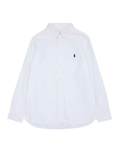 POLO RALPH LAUREN Solid color shirt Slim Fit Cotton Oxford Shirt
 White 100% Cotton