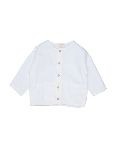 PLAY UP Solid color shirt White 100% Linen