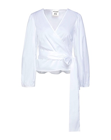 SEMICOUTURE Top White 72% Cotton, 24% Polyamide, 4% Elastane
