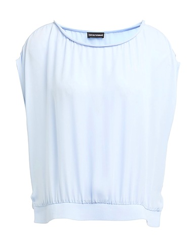 EMPORIO ARMANI Silk top Sky blue 100% Mulberry silk