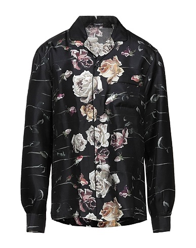 DOLCE&GABBANA Patterned shirt Black 100% Silk