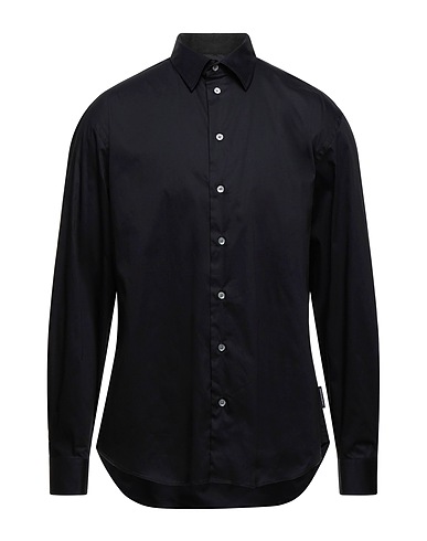 EMPORIO ARMANI Shirts Black 76% Cotton, 21% Polyamide, 3% Elastane