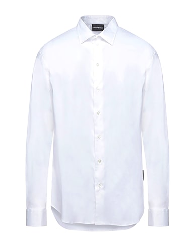 EMPORIO ARMANI Shirts White 76% Cotton, 21% Polyamide, 3% Elastane