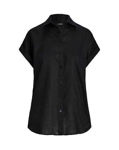 LAUREN RALPH LAUREN Linen shirt Black 100% Linen