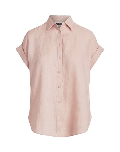 LAUREN RALPH LAUREN Linen shirt Pink 100% Linen