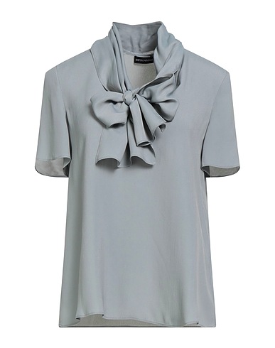 EMPORIO ARMANI Top Grey 89% Acetate, 11% Silk