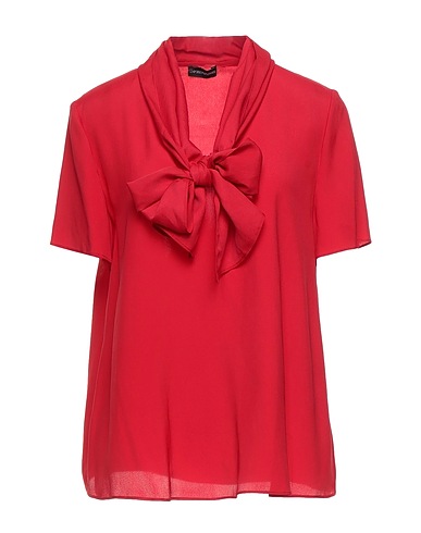 EMPORIO ARMANI Top Red 89% Acetate, 11% Silk
