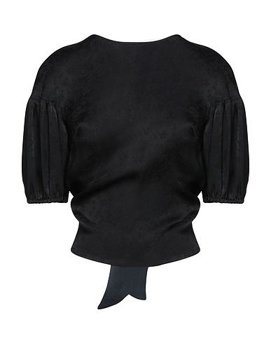 WANDERING Top Nero 88% Acrilico, 12% Seta