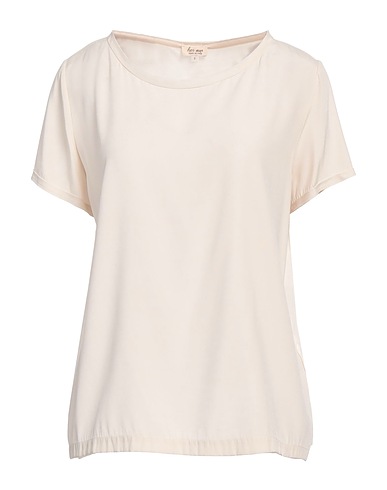 HER SHIRT HER DRESS Top Avorio 94% Seta, 6% Lycra®