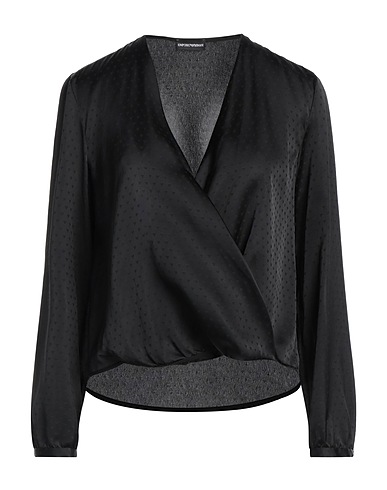 EMPORIO ARMANI Top Black 80% Acetate, 12% Silk, 8% Polyamide