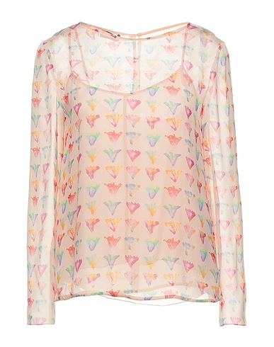 EMPORIO ARMANI Silk top Light pink 100% Silk, Polyester