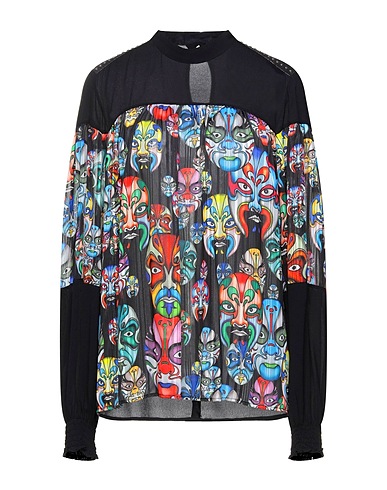 CUSTO BARCELONA Top Black 98% Polyester, 2% Metal, Viscose