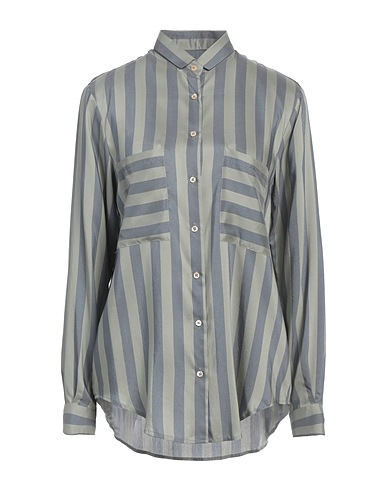 XACUS Camicia a righe Verde salvia 84% Viscosa, 16% Seta