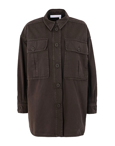 SEE BY CHLOÉ Solid color shirts & blouses Dark brown 100% Cotton