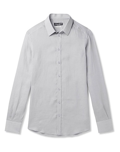 DOLCE&GABBANA Linen shirt Grey 100% Linen