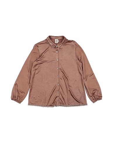 CAFFÉ D'ORZO Solid colour shirts & blouses Camel 100% Polyester
