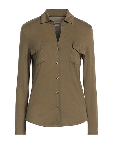 MAJESTIC FILATURES Solid colour shirts & blouses Khaki 94% Viscose, 6% Elastane