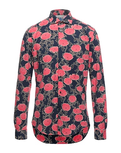 BRIAN DALES Patterned shirt Midnight blue 86% Polyamide, 14% Elastane