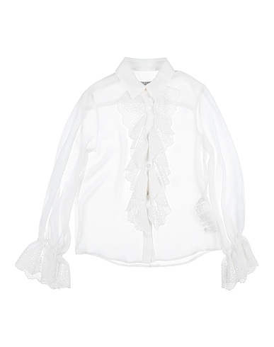 PHILOSOPHY di LORENZO SERAFINI Solid color shirts & blouses White 100% Polyester
