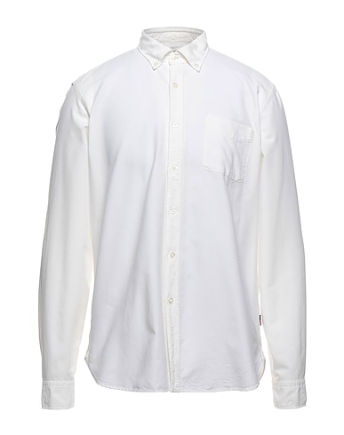 WOOLRICH Solid colour shirt Ivory 100% Cotton