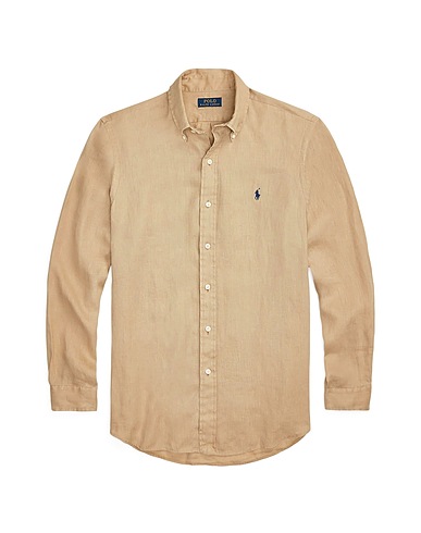 POLO RALPH LAUREN Linen shirt SLIM FIT LINEN SHIRT
 Camel 100% Linen