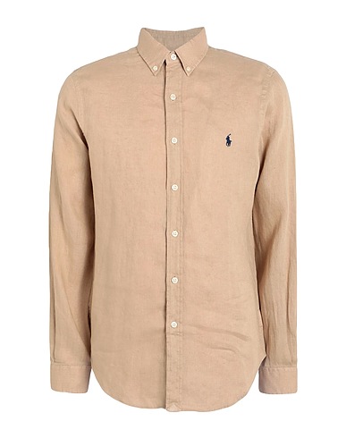 POLO RALPH LAUREN Linen shirt SLIM FIT LINEN SHIRT
 Sand 100% Linen