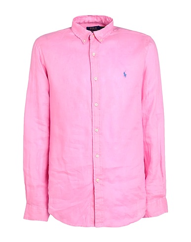 POLO RALPH LAUREN Linen shirt SLIM FIT LINEN SHIRT
 Pink 100% Linen