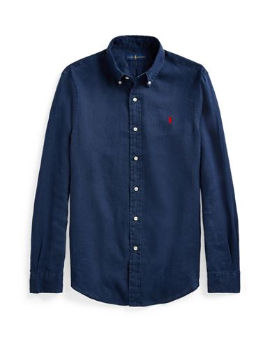 Polo Ralph Lauren Embroidered Logo Button-down Shirt In Dark Blue
