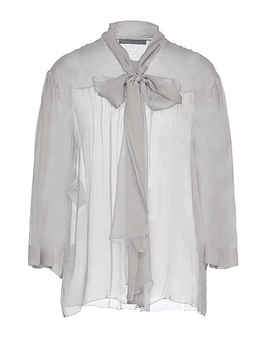 ALBERTA FERRETTI Shirts & blouses with bow Grey 100% Silk