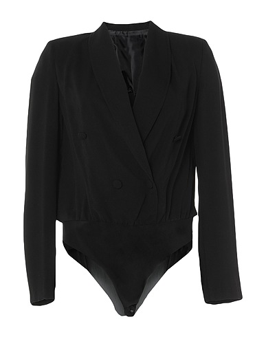 RELISH CAMISETAS Y TOPS Negro 100% Poliéster, Poliamida, Elastán