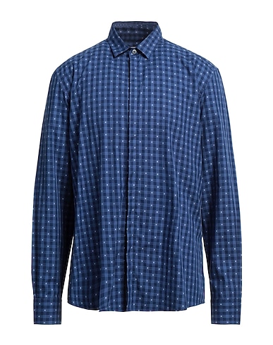 GREY DANIELE ALESSANDRINI Checked shirt 100% Cotton