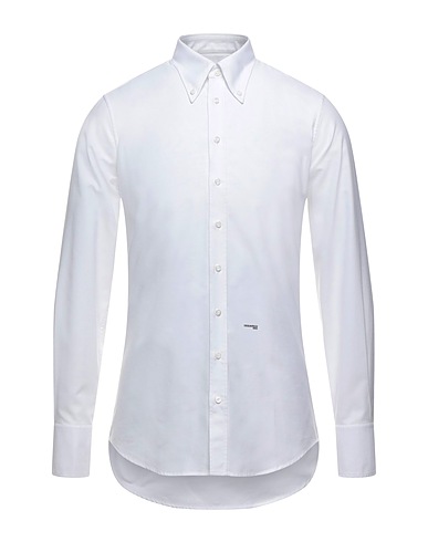 DSQUARED2 Einfarbiges Hemd Weiß 100% Baumwolle