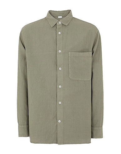 8 by YOOX Linen shirt COTTON-LINEN LOOSE FIT L/SLEEVE SHIRT
 Sage green 53% Linen, 47% Cotton
