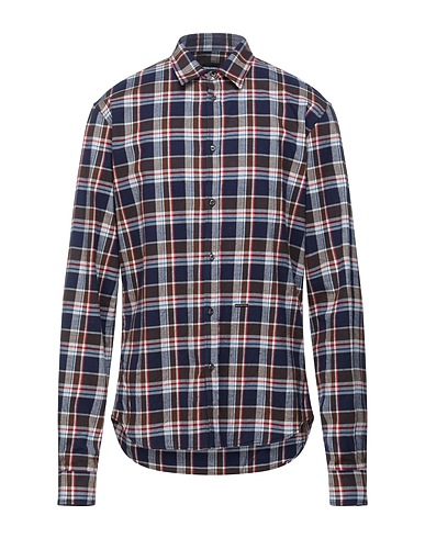 DSQUARED2 Checked shirt Midnight blue 100% Cotton